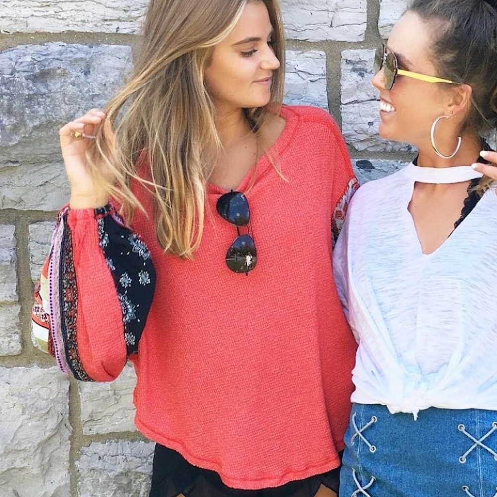 Free People Red Blossom Thermal